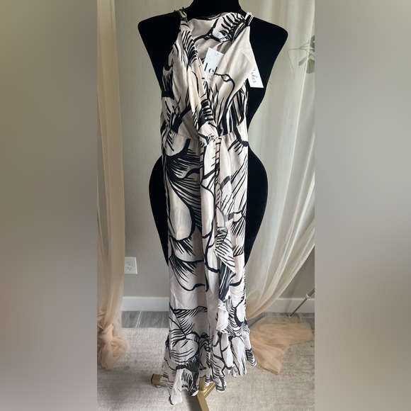 Parker Black and White Maxi Dress - Picture 1 of 3